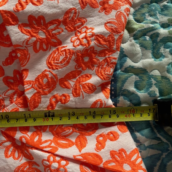 NWOT Betsey Johnson Neon Orange and White Floral Dress - Picture 8 of 10